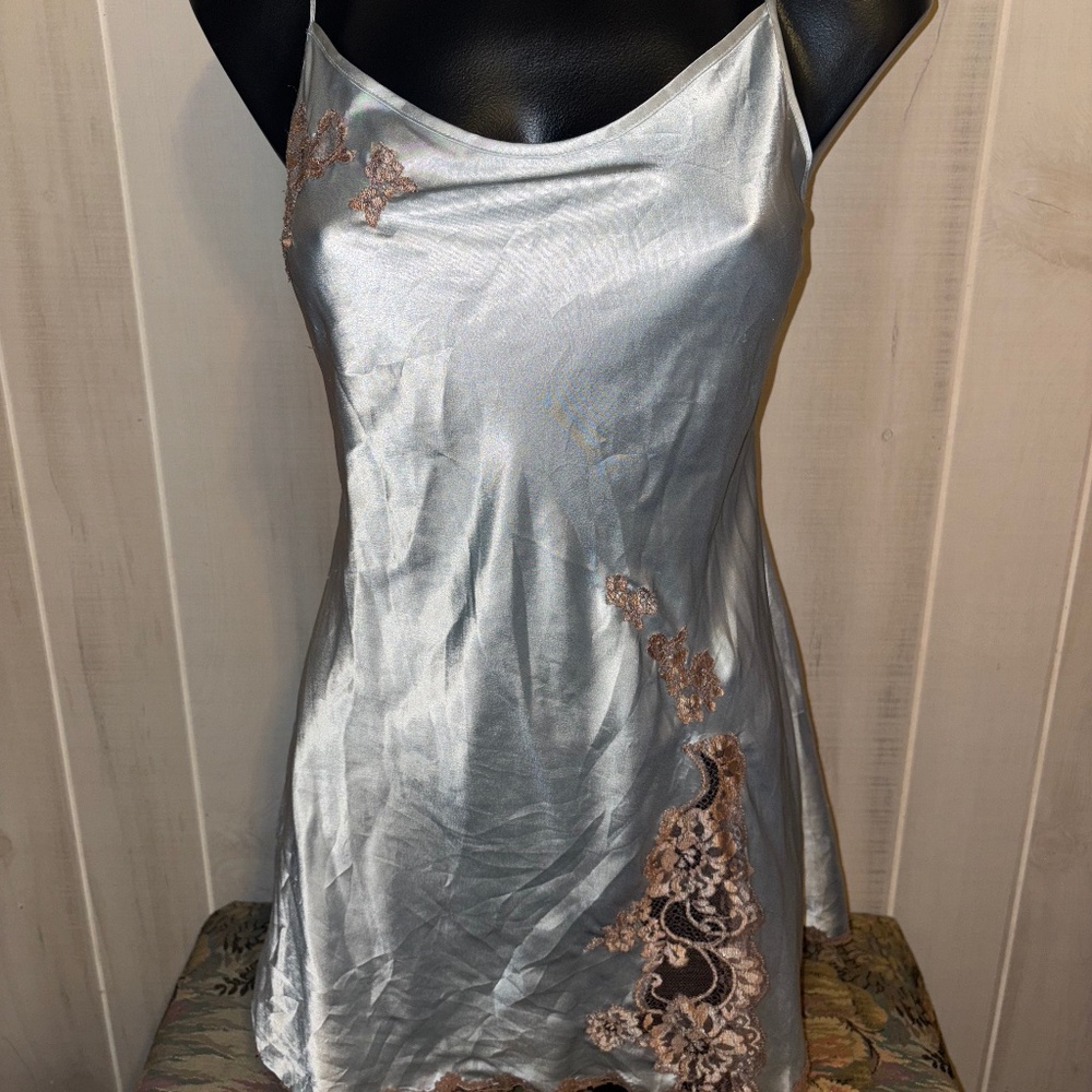 Vintage Victoria's Secret Blue Chemise Medium